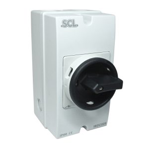 SCL 20A 3 POLE IP65 ENCLOSED ROTARY ISOLATOR 