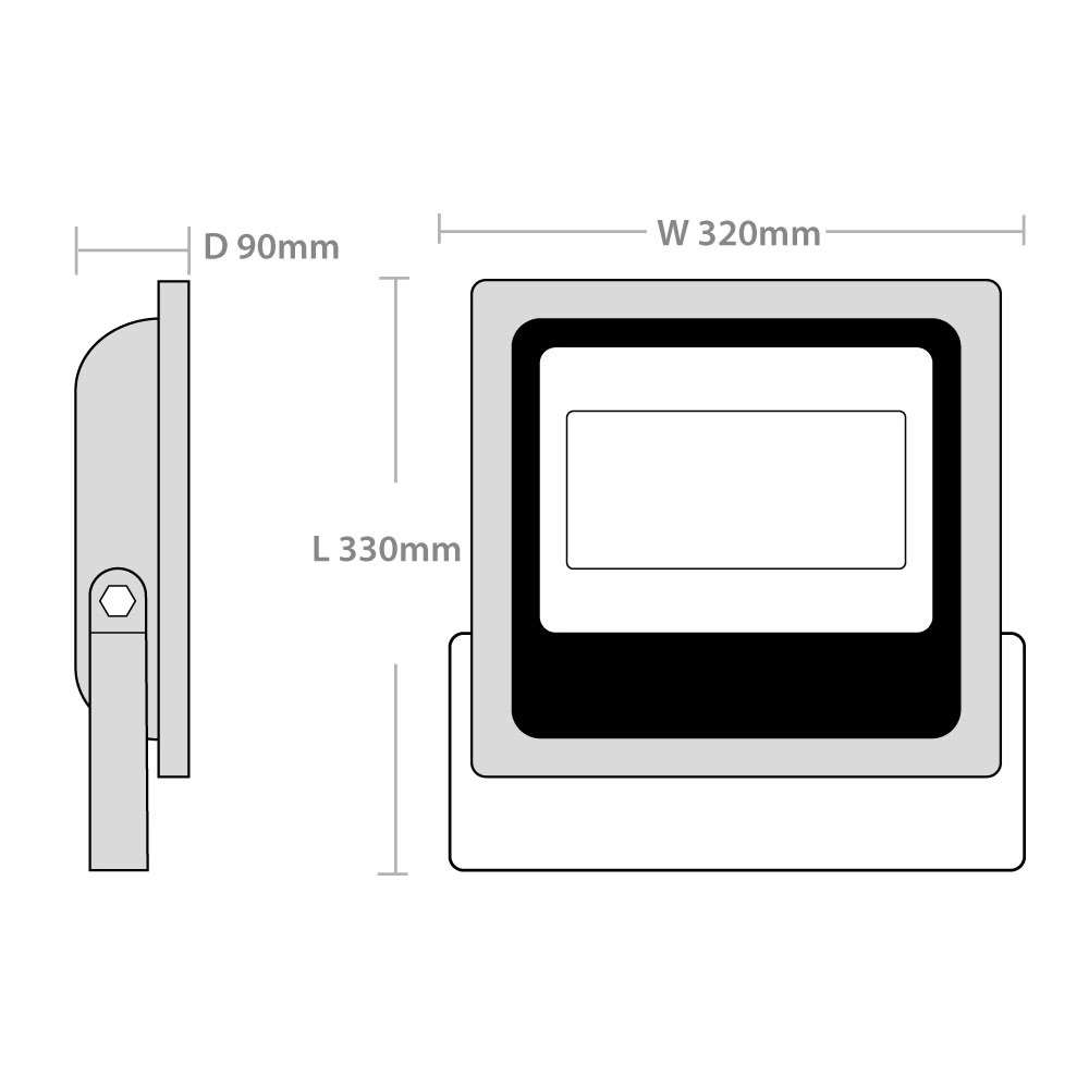 Red Arrow 100W SMD LED Site Floodlight Yellow 6500K - FLSMD100Y-1 - Image 2