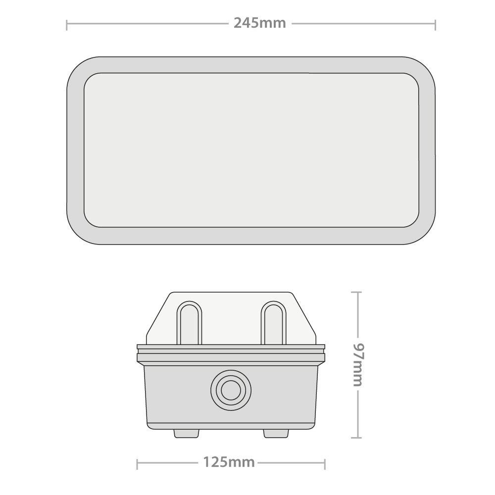 Red Arrow Taurus Site Bulkhead IP65 Opal Diffuser 110/240V 8W 5700K - TAO8Y - Image 2