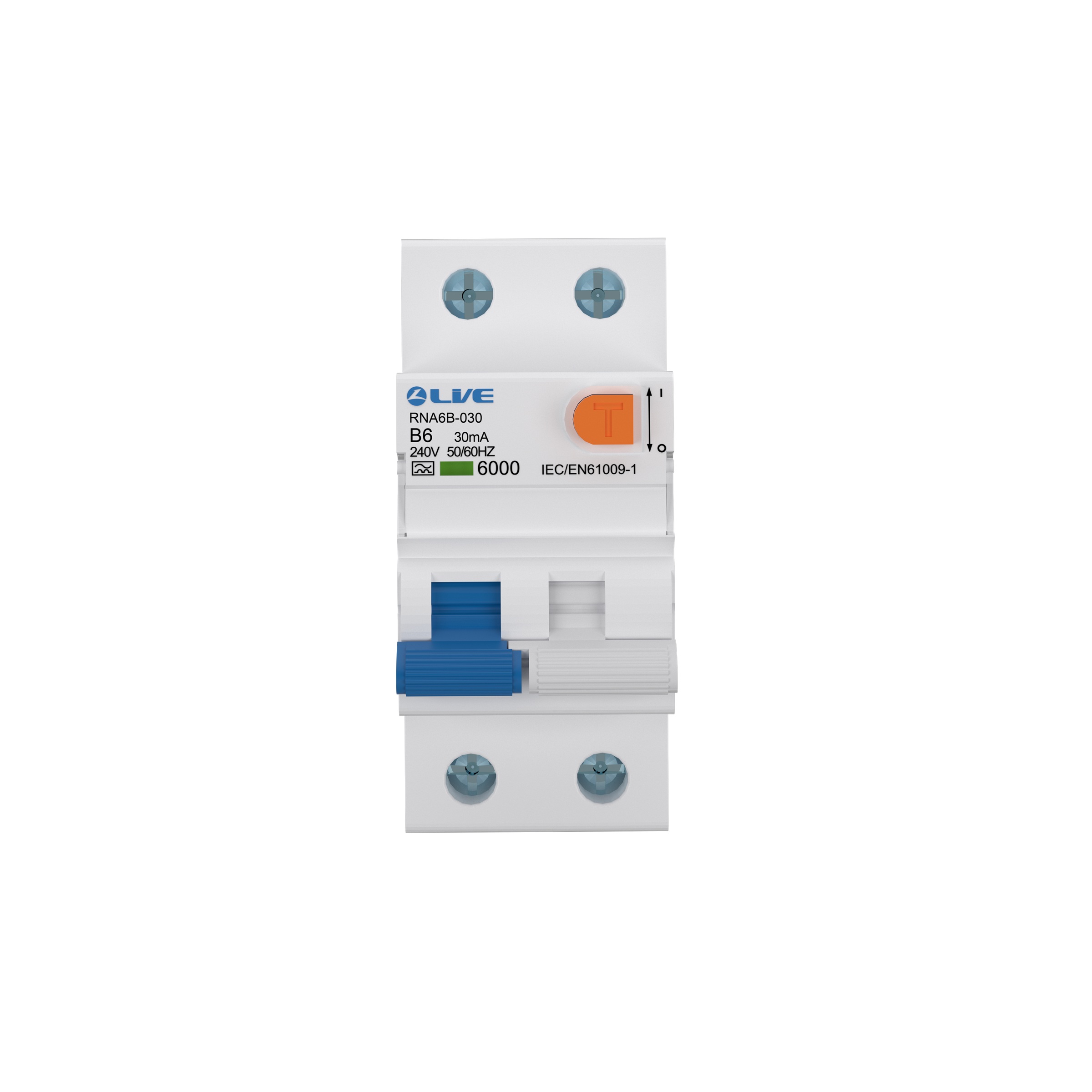 Live Electrical 6A 2 Pole A-Type Bi-Directional RCBO B Curve 6kA – RNA6B-030
