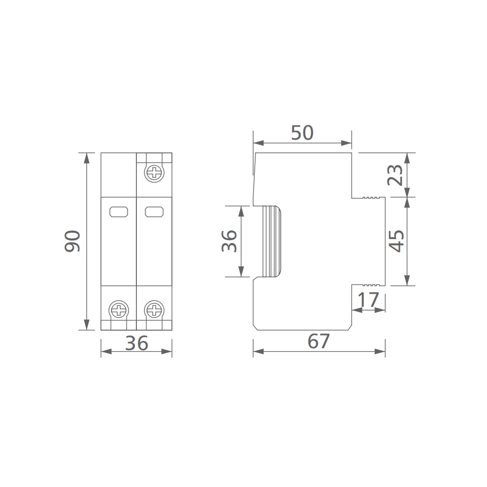 Live Electrical 1P+N 2 Pole 20kA/40kA Type 2 Surge Protective Device (SPD) - SA140 1P+N - Image 5