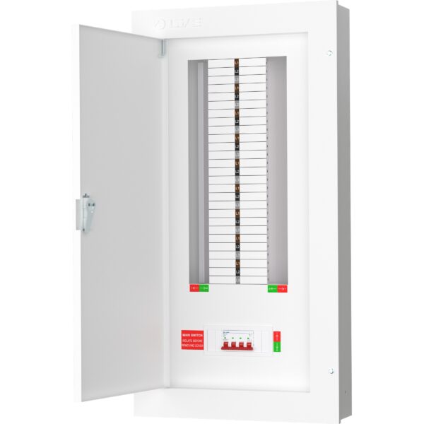 Main Electrical Incomer Live Electrical 18 Way 3 Phase Distribution Board with 4 Pole 125A Main ...