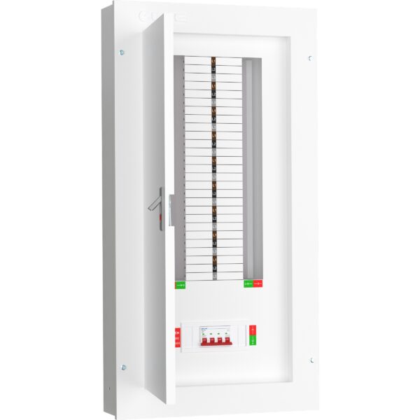 Main Electrical Incomer Live Electrical 18 Way 3 Phase Distribution Board with 4 Pole 125A Main ...