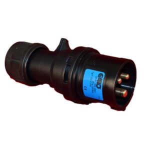 Garo 16A 3 Pin (2P+E) 200-250V Black IP44 Pro Scene Industrial Plug - P216-6S-B