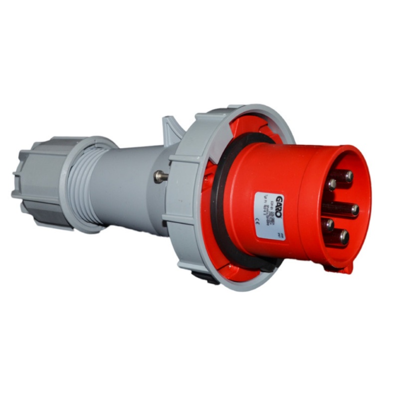 Garo 63A 5 Pin (3P+N+E) Red IP67 Industrial Plug 200-415V - PV463-6S