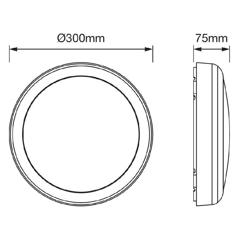 All LED Bruno 3 16W LED IP65 IK10 CCT Selectable Bulkhead - AB/BRU/CCT - Image 2