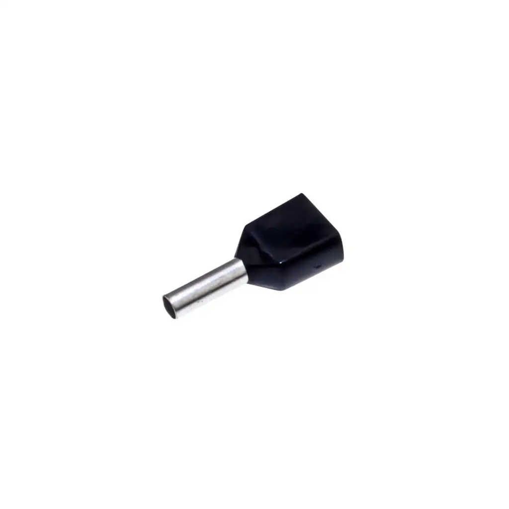 Deligo 1.5mm Twin Bootlace Ferrules Black (Pack of 100) - CED1.5