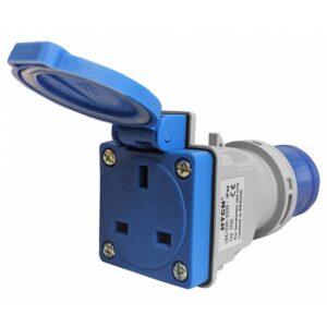 Deligo 16A Industrial Plug to 13A Domestic Socket Converter / Adaptor 240V - IP2S