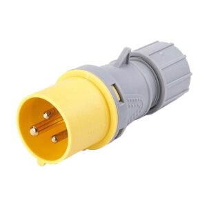 Deligo 16A 3 Pin (2P+E) Yellow IP44 Industrial Plug 110V - P110-16