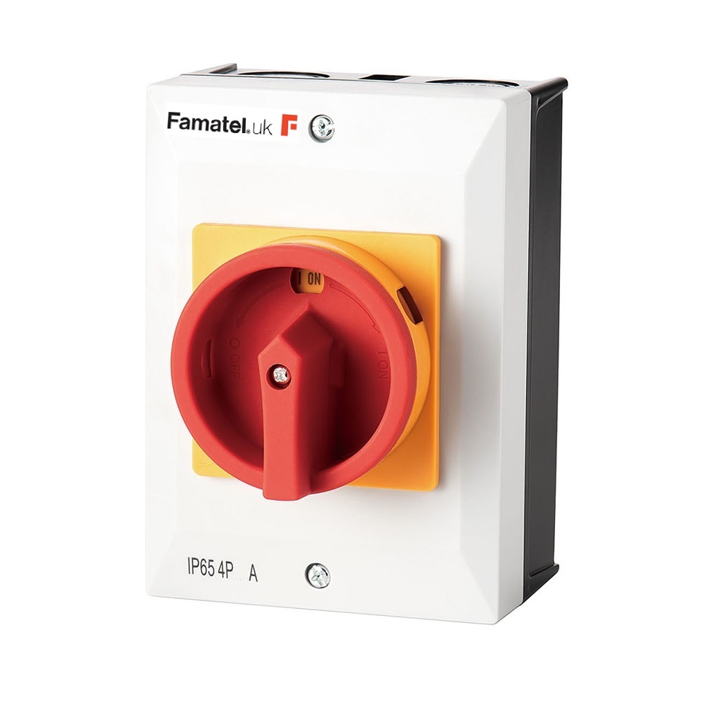 Famatel 32A 4 Pole Rotary Isolator IP65 - RS432