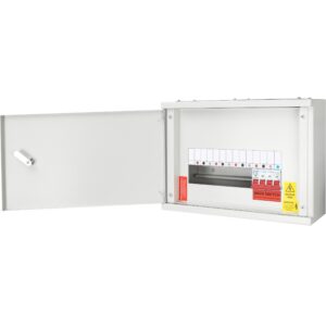 Live Electrical 3 Way Horizontal 3 Phase Distribution Board c/w 100A 4 Pole Main Switch - TPNH03-100
