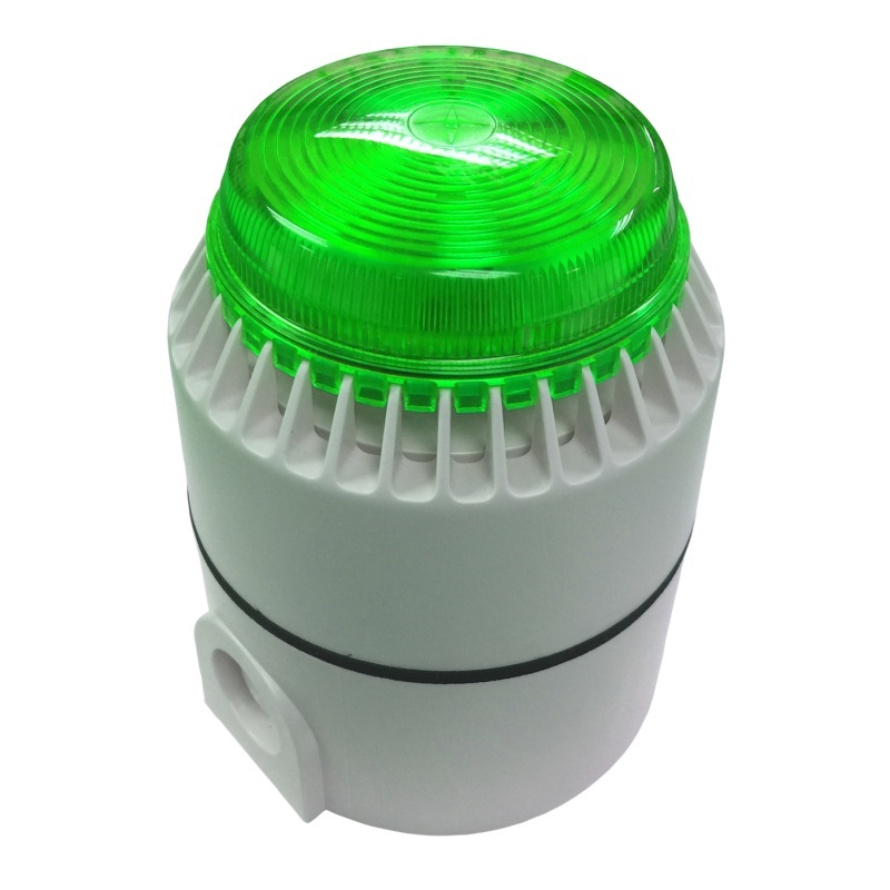 SCL Green 240VAC Combined Sounder/Beacon White Deep Base IP65 - FL/GL/W/D/SEP/SW/240VAC