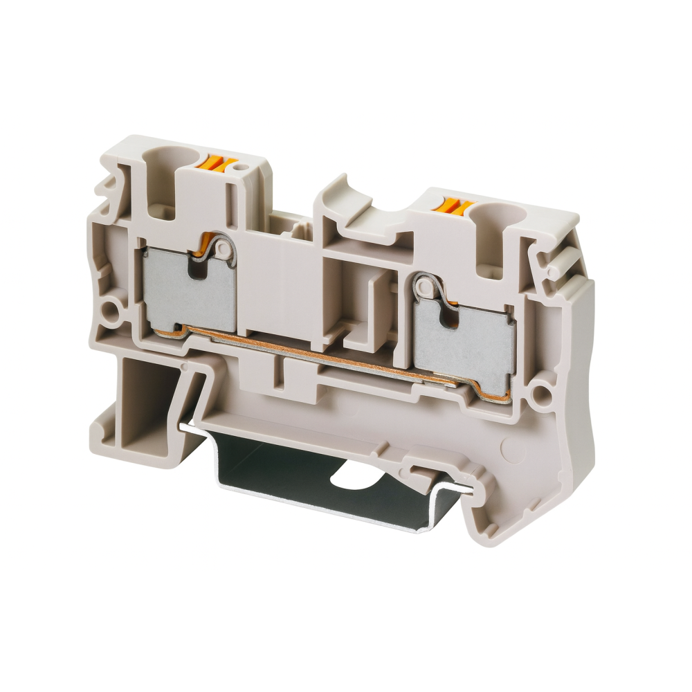 Dinkle Din Rail Terminal Grey 1.5mm Push In Spring Clamp - DP1.5N