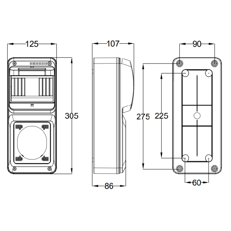 Famatel Acqua Combi Pre-die-cut Enclosure 6 Modules 305mm x 125mm x 107mm IP65 - 3928 - Image 9
