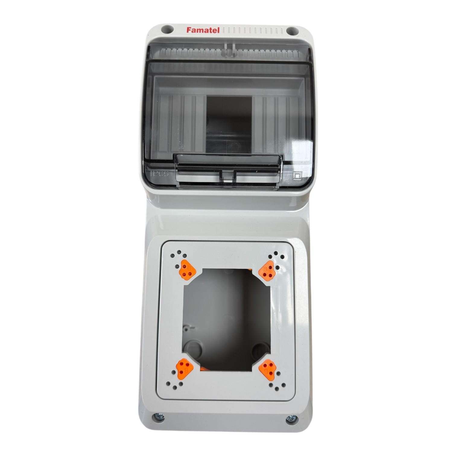 Famatel Acqua Combi Pre-die-cut Enclosure 6 Modules 305mm x 125mm x 107mm IP65 - 3928 - Image 2
