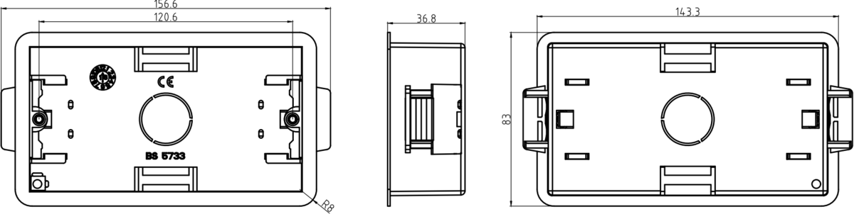 Knightsbridge 35mm Double Dry Lining Box - SN8380 - Image 2