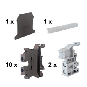 Echo 10 x 2.5mm Brown DIN Rail Terminal Kit - DRTK2.5BR
