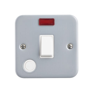 Saxby Metal Clad 20A 1G DP Switch With Flex Outlet and Neon - MC273