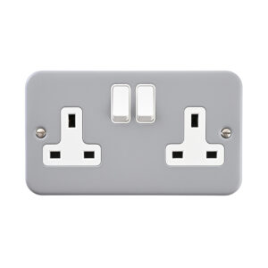 Saxby Metal Clad 13A 2G DP Switched Socket - MC422