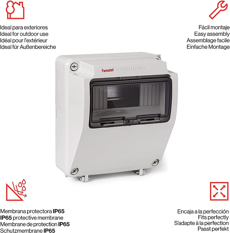 Famatel Acqua Combi 9 Module IP65 Enclosure 260 x 215 x 150mm - 3957 - Image 3