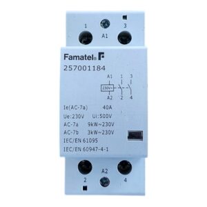 Famatel 2 Pole 20A Modular Contactor 2NO - AUC620N0230V