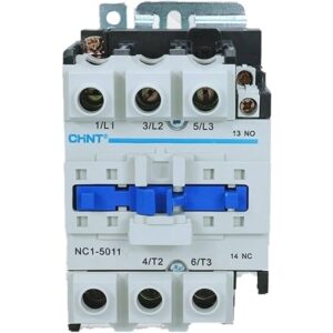 Chint NC1 Contactor 80A (AC-1) 50A (AC-3) 22kW 3 N/O Poles & 1 N/O & 1 N/C Contact 240V - NC1-5011-240V