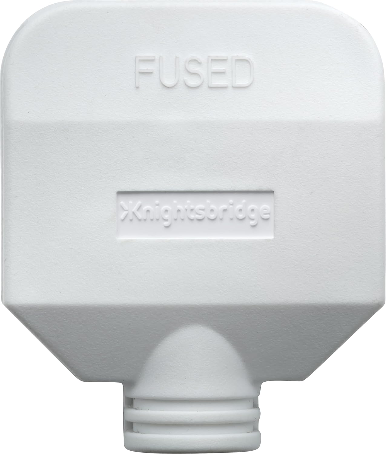 Knightsbridge 13A Heavy Duty Rubber Plug Top (Screw Cord Grip) White - SN1383RW - Image 2