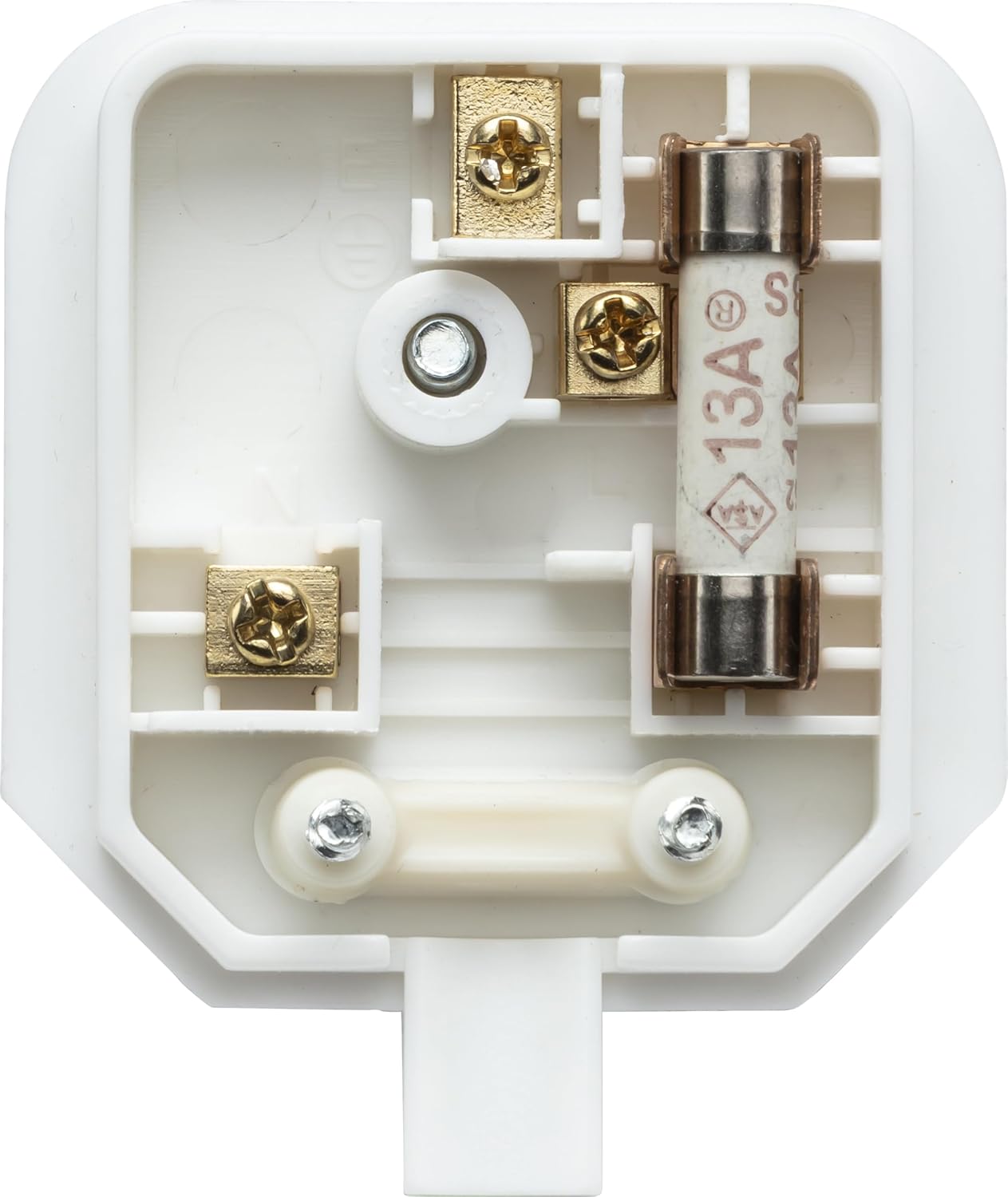 Knightsbridge 13A Heavy Duty Rubber Plug Top (Screw Cord Grip) White - SN1383RW - Image 5