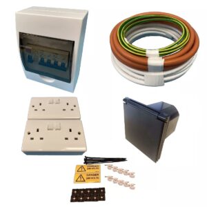 TEW 240V Double Pole Mains Electric Hook Up Installation Kit Campervan Motorhome Conversion Kit 83 - CVMHCONVKIT83