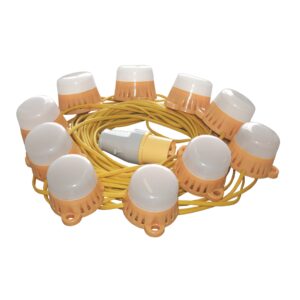 HiSPEC Site Light 110V 22M 10x5W Linkable Festoon Kit - HSSL/FESTOON-22M