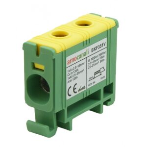 Arnocanali Compact 1 Hole DIN Terminal 35mm Green/Yellow - BKF351V