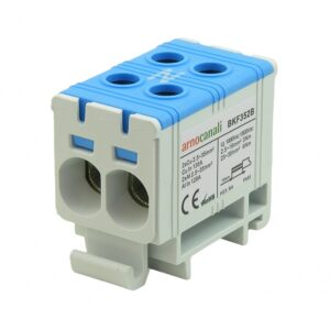 Arnocanali Compact 2 Hole DIN Terminal 35mm Blue - BKF352B
