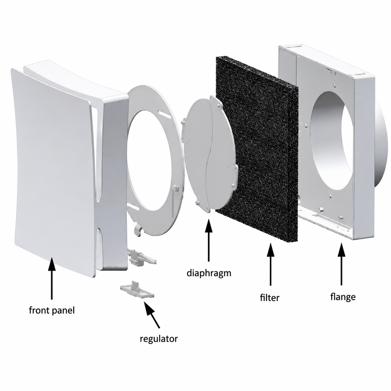Blauberg 100mm Background Ventilator Acoustic Passive Vent Grille Kit 2500mm² Equivalent Area Brown - BVK-EA-2500-BRO - Image 2