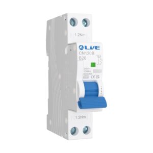 Live Electrical 20A 1P+N A-Type Bi-Directional MCB B Curve 6kA 30mA For SRN Consumer Units – CN120B