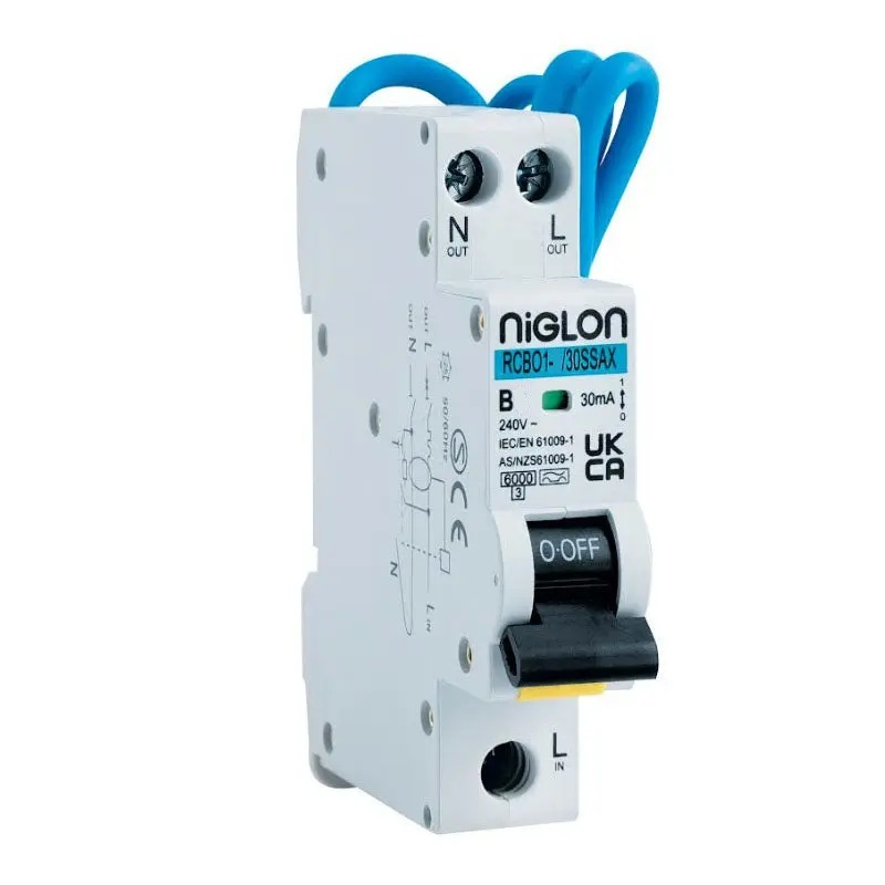 Niglon 16A 30mA Type B SL+N A Type RCBO - RCBO1-16/30SSAX