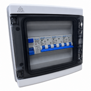 8 Way IP65 Double Pole Consumer Unit Surface Mounted Caravan Campervan Motorhome 25A 30mnA Type A RCD 2 Pole 6A MCB 2 Pole 10A MCB 2 Pole 16A MCB - CVMH2561016DPCUIP65