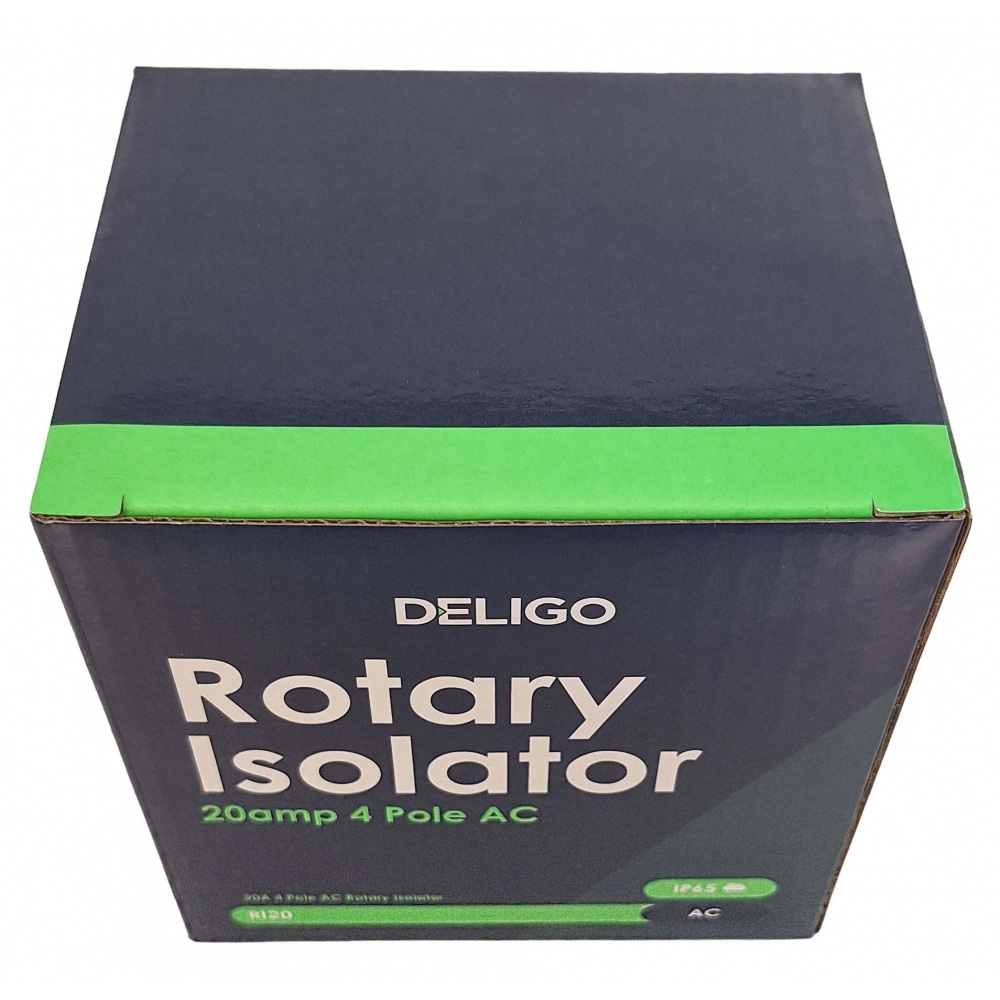 Deligo 20A Rotary Isolator 4 Pole AC IP65 - RI20 - Image 5