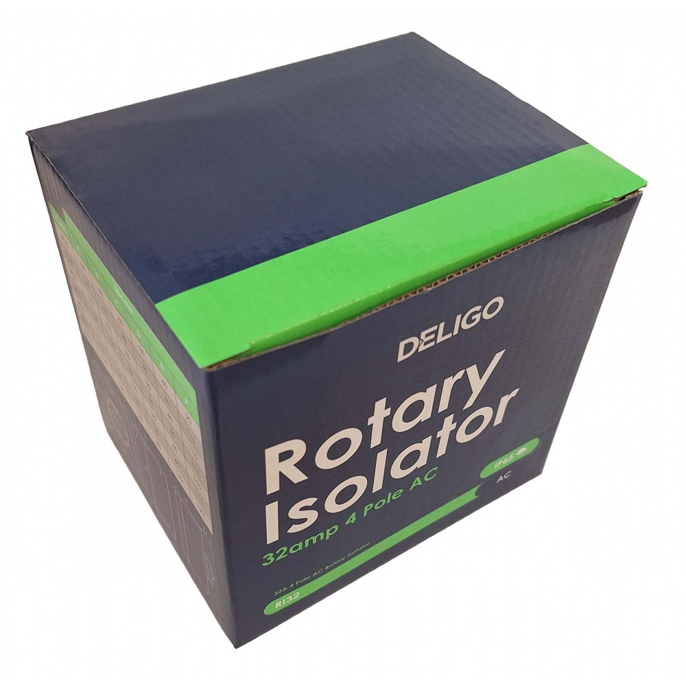 Deligo 32A Rotary Isolator 4 Pole AC IP65 - RI32 - Image 6