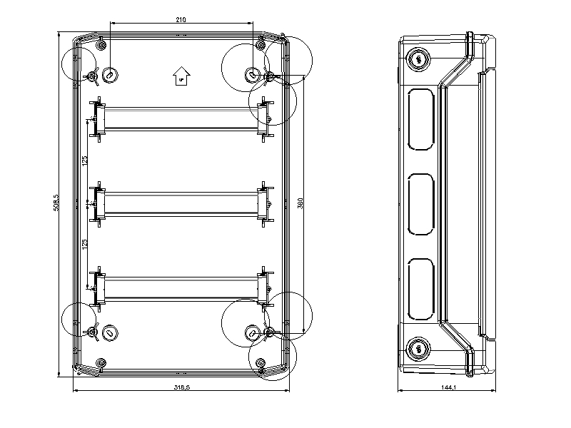 IMO 36 Module IP65 Distribution Board - E-36W - Image 2