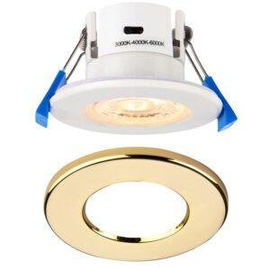 Saxby ShieldECO 3CCT IP65 5W Polished Brass Bezel - 109804PB