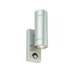 Saxby Palin PIR 2lt Wall IP44 Stainless Steel - 75430