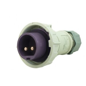 SCL 16A 2 Pin 20V Violet IP67 Plug - IND-162VP-IP67