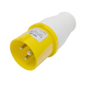 Deligo 16A 3 Pin (2P+E) Yellow IP44 Economy Industrial Plug 110V - EP110-16