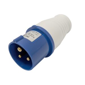 Deligo 16A 3 Pin (2P+E) Blue IP44 Economy Industrial Plug 240V - EP240-16