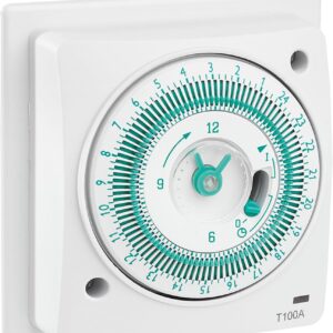 Greenbrook 24Hr Mechanical Timer Socket Box Mount 16A - T100A