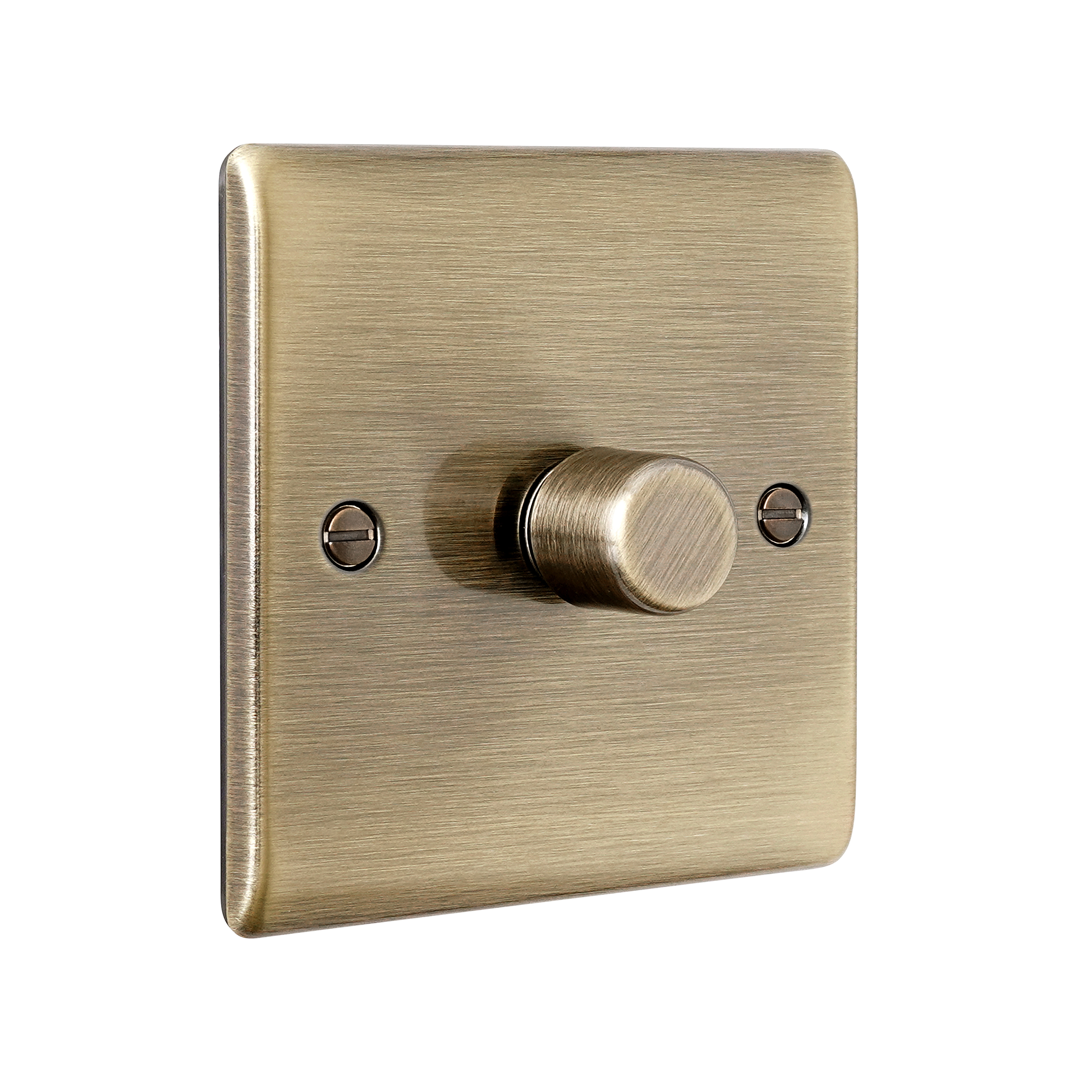 Saxby Raised Screwed 1G LED Dimmer 5-100W Antique Brass - RS661AB - Image 2
