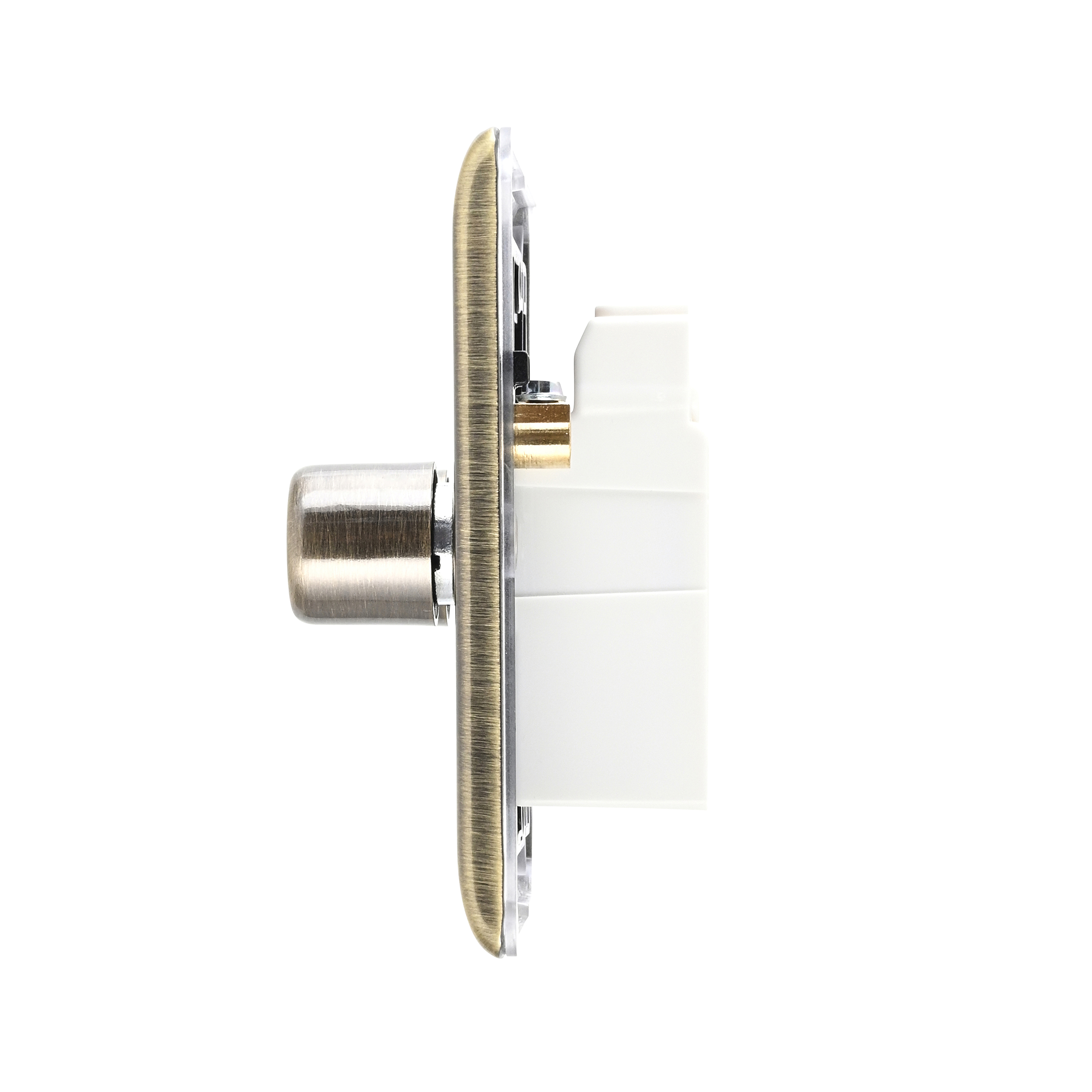 Saxby Raised Screwed 2G LED Dimmer 5-100W Antique Brass - RS662AB - Image 4