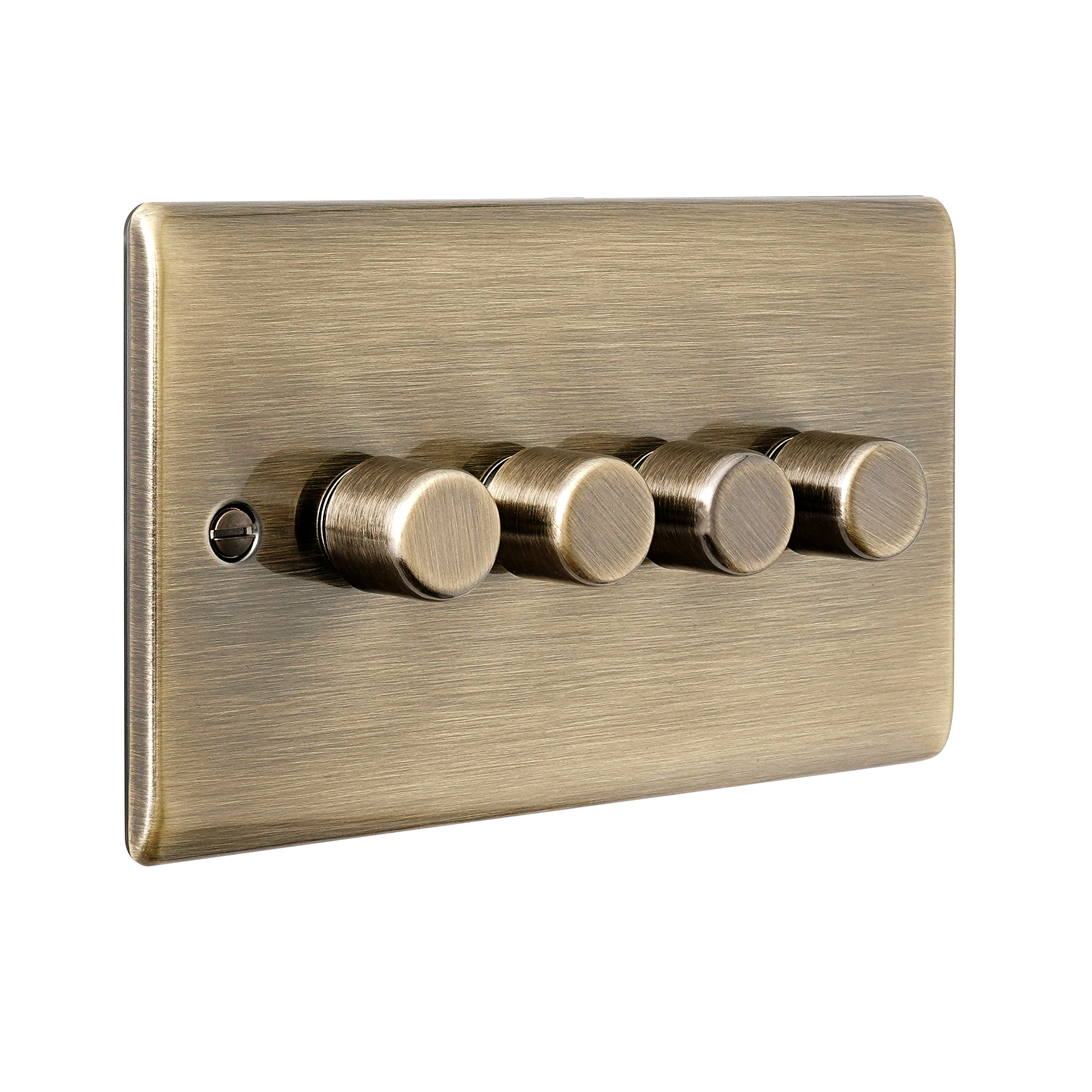 Saxby Raised Screwed 4G LED Dimmer 5-100W Antique Brass - RS664AB - Image 2