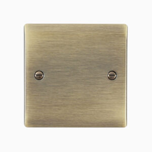 Saxby Raised Screwed 1G Blanking Plate Antique Brass - RS881AB