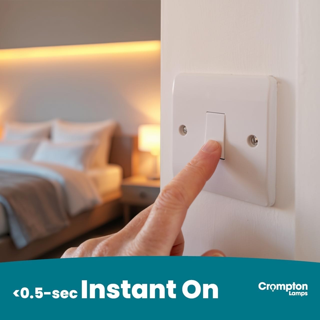 Crompton Lamps LED Thermal Plastic Candle Opal Non-Dimmable 6.5W 4000K 806LM BC-B22 - 20276 - Image 5
